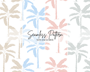 The Neutral tropicals Seamless Repeat Pattern / Non Exclusive, personal, or commercial use - Kalaii Creations