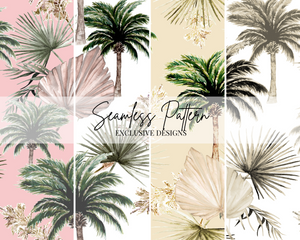 The Paradise Palm Seamless Repeat Pattern / Non Exclusive, personal, or commercial use - Kalaii Creations