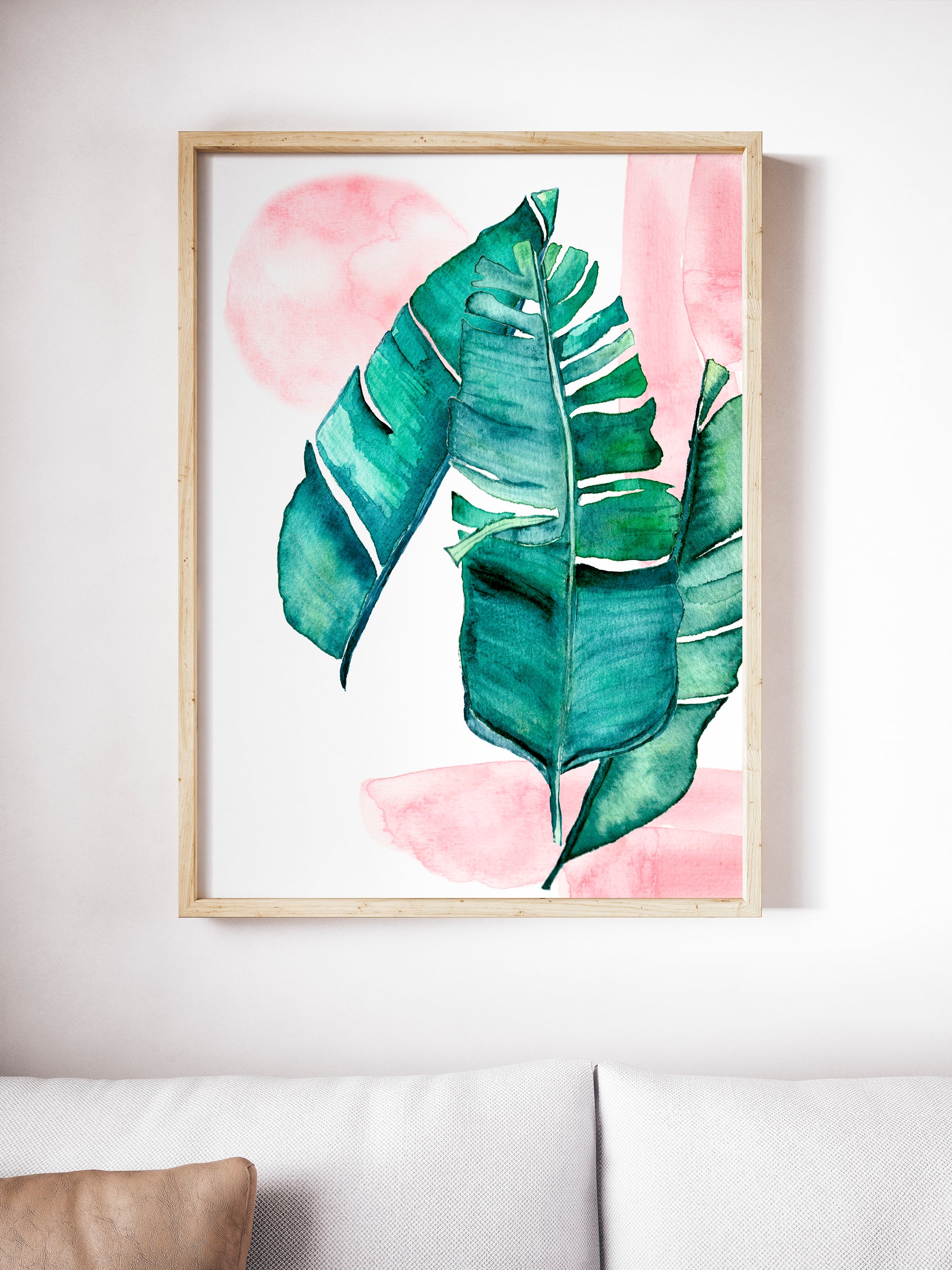 Watercolour Banana Leaf Print - Kalaii Creations