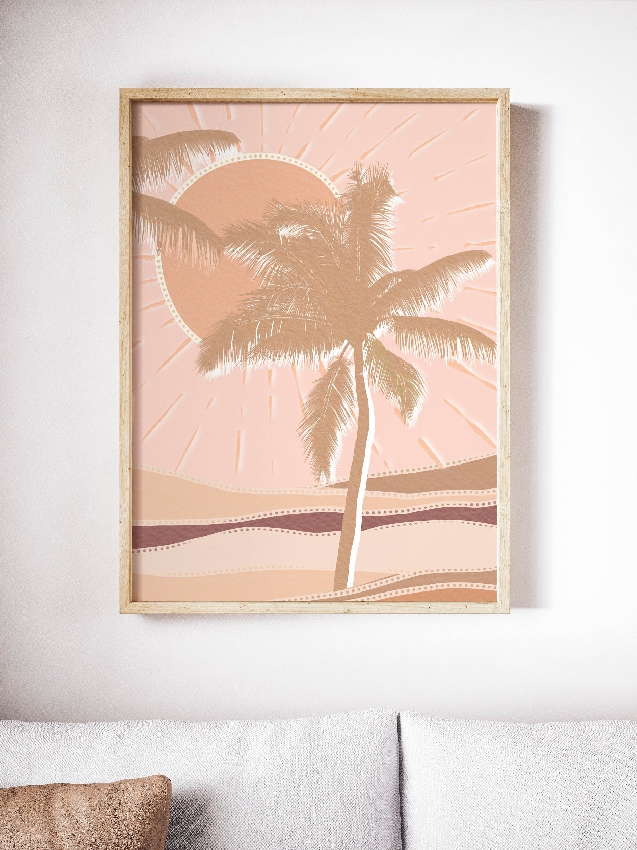 Boho Palm Print in Earth Tones - Kalaii Creations
