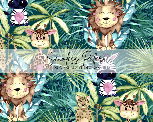 Jungle Print Repeat Pattern | Non Exclusive, personal, or commercial use