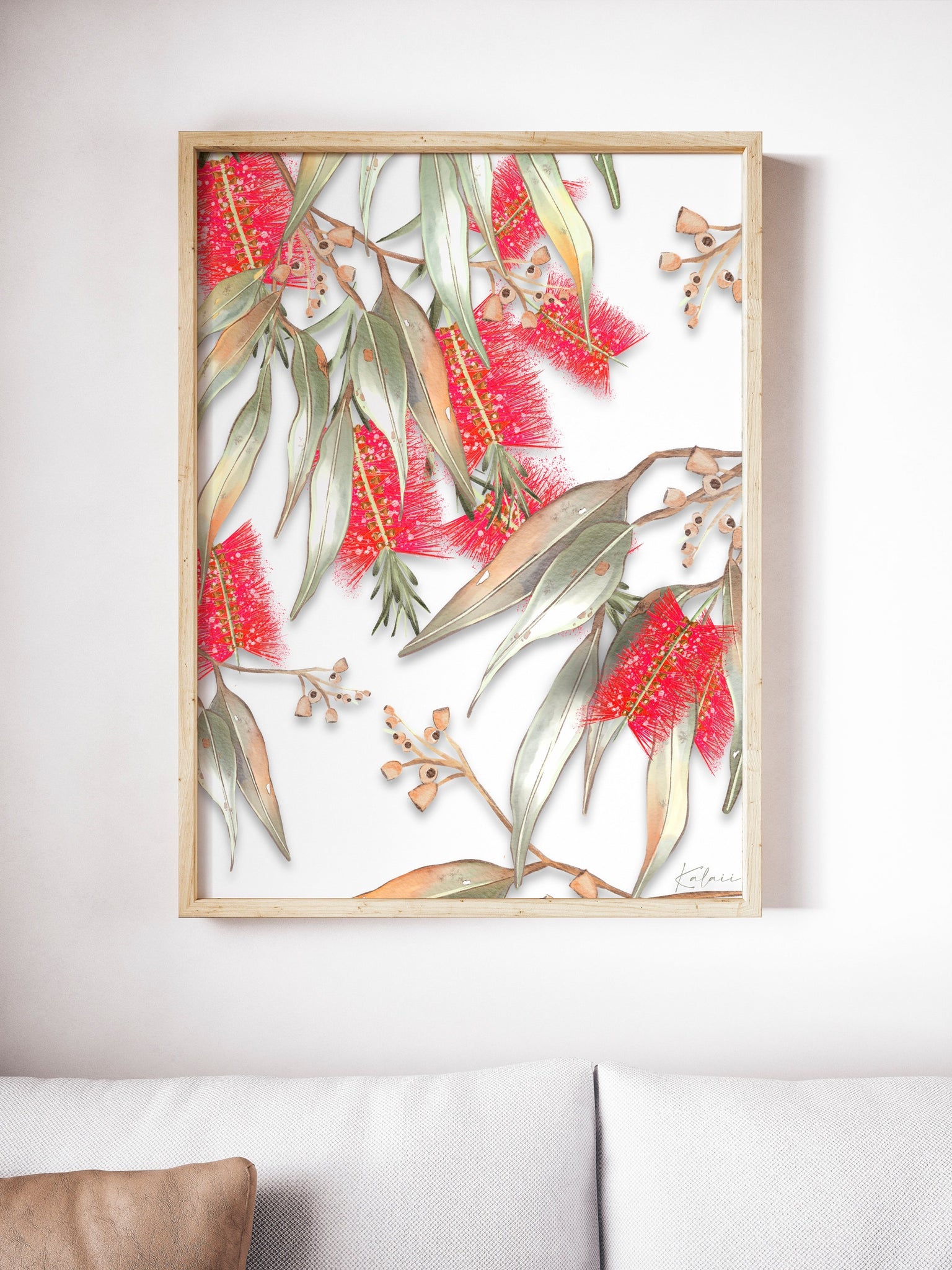 Red Wattle Illustrated Print - Kalaii Creations