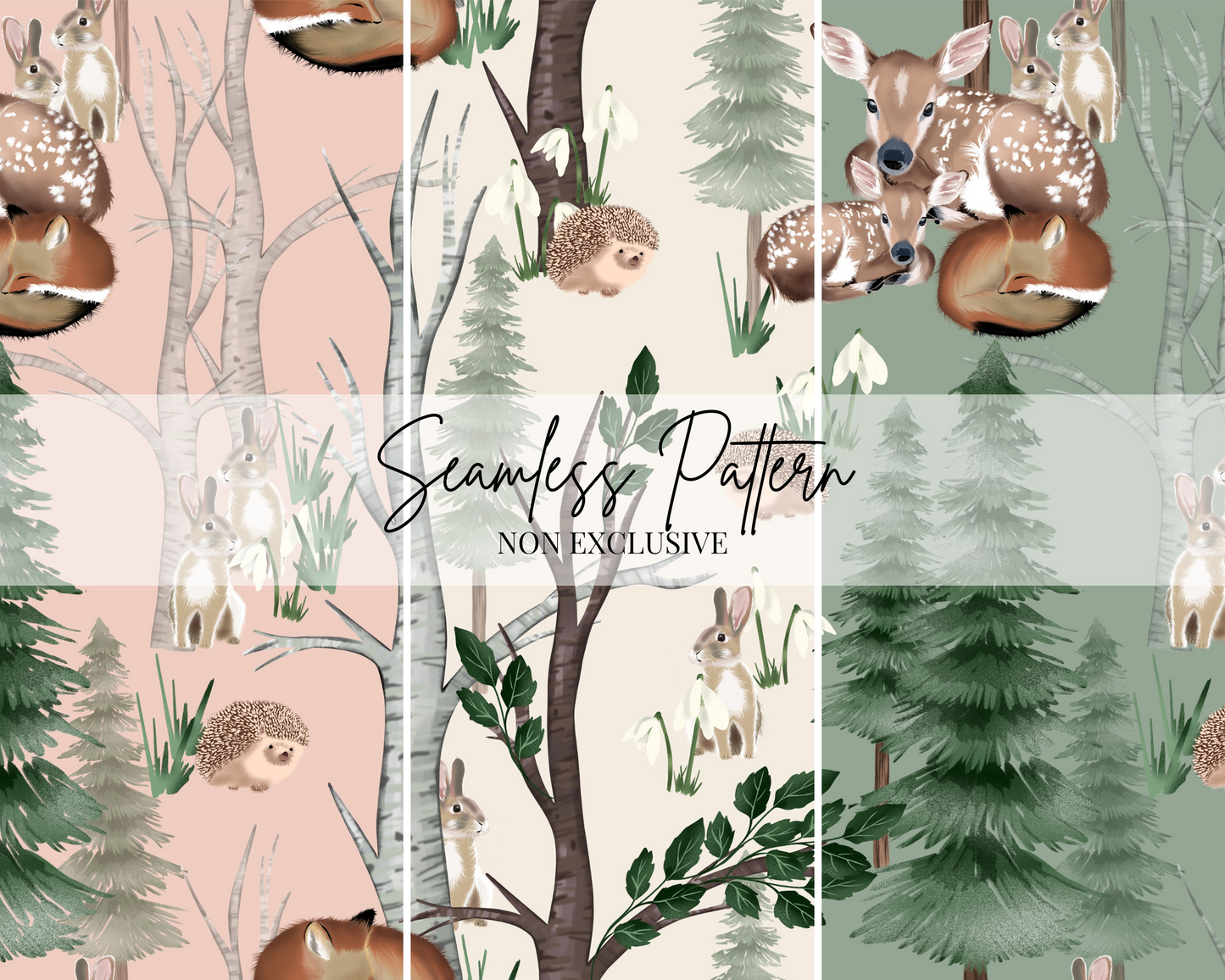 Woodlands Seamless Repeat Pattern | Non Exclusive, personal, or commercial use