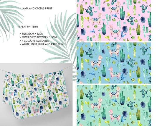 Llama and Cactus | Non Exclusive, personal, or commercial use - Kalaii Creations